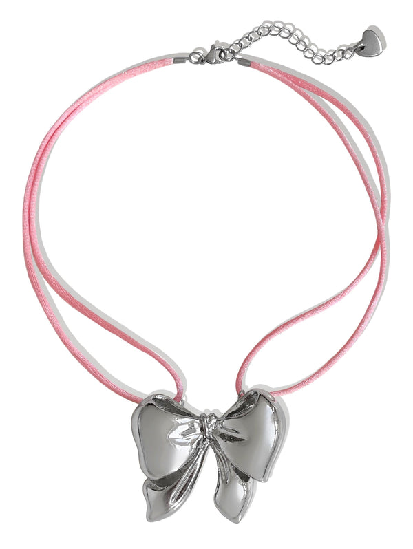 JENNIE BOW SATIN CORD NECKLACE