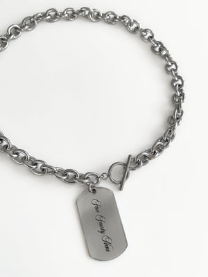 THE 549 TAG TOGGLE CHAIN NECKLACE