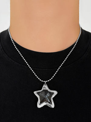 ULTRAVIOLET SILVER STAR PENDANT NECKLACE