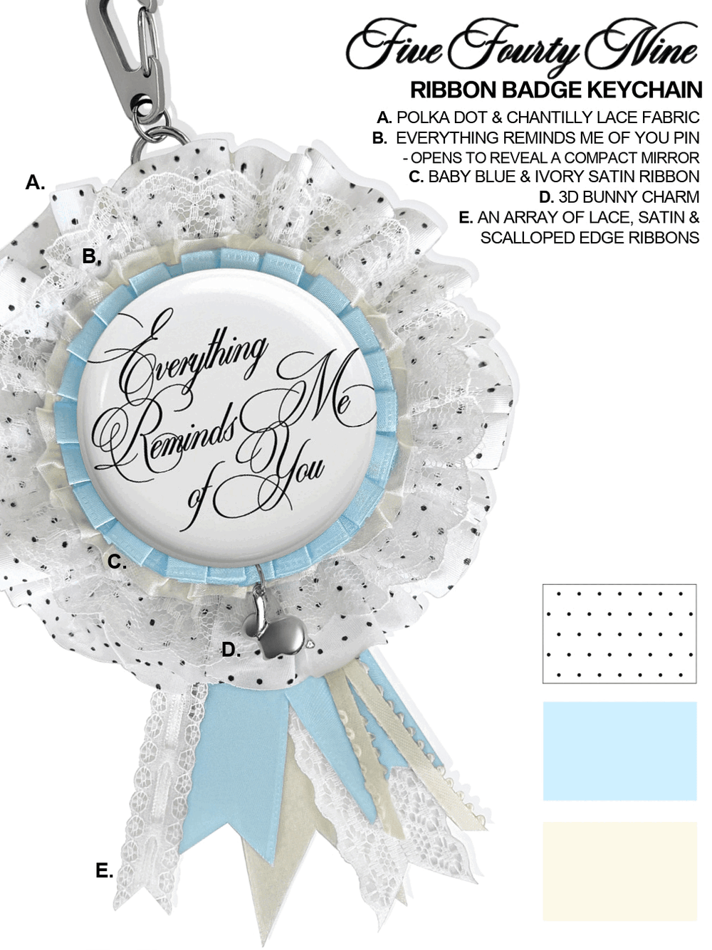 ALWAYS YOU RIBBON BADGE KEYCHAIN