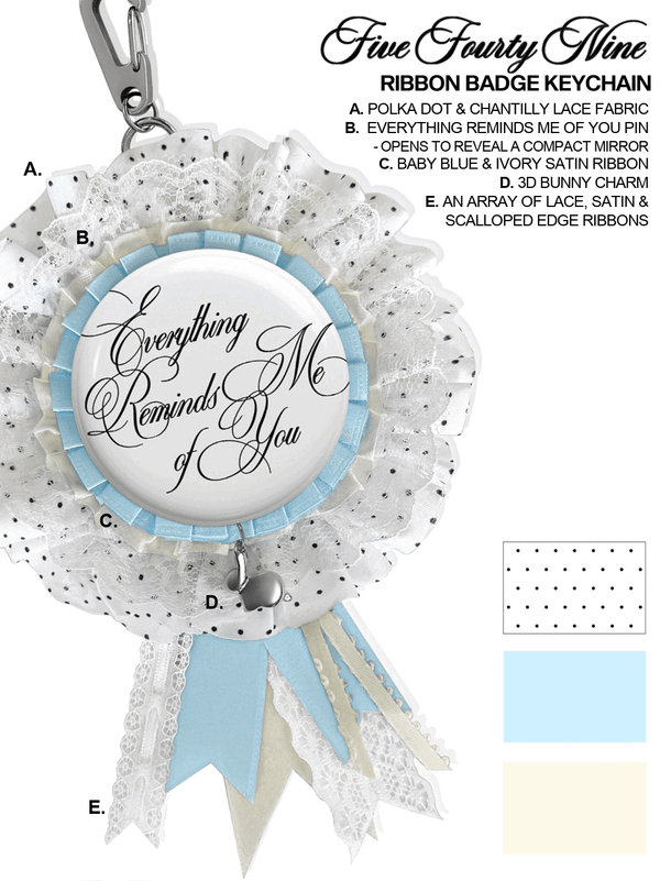 ALWAYS YOU RIBBON BADGE KEYCHAIN