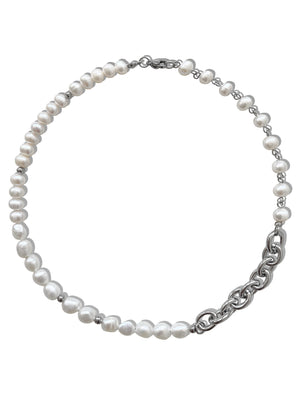 CAELUM HALF & HALF FRESHWATER PEARL NECKLACE