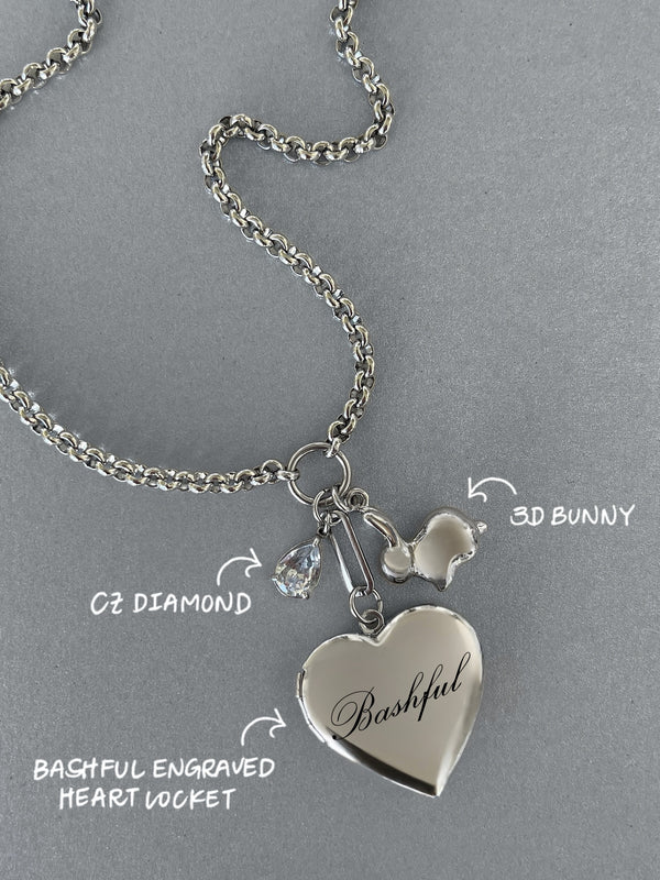 BASHFUL HEART LOCKET NECKLACE