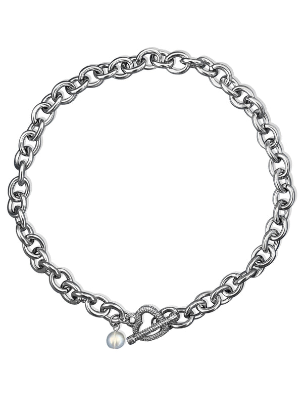 BEV HILLS HEART TOGGLE CHAIN NECKLACE