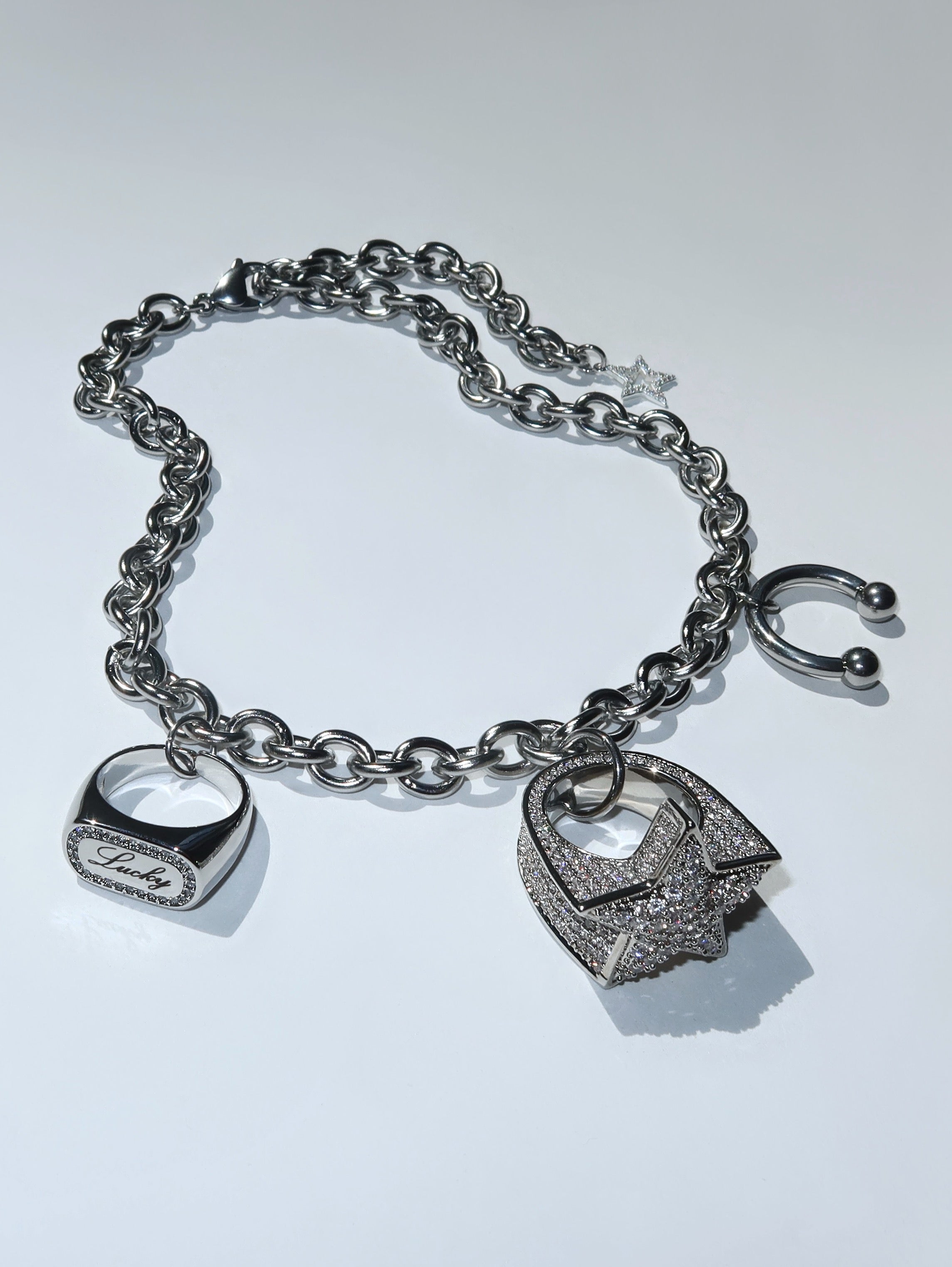 LUCKY STAR STATEMENT RING NECKLACE