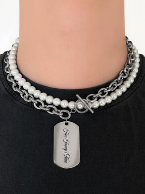 THE 549 TAG TOGGLE CHAIN NECKLACE