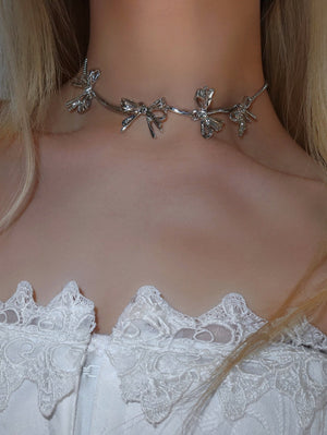 GRACIE BOW CHOKER NECKLACE