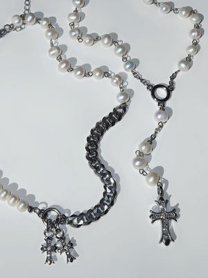 DEVOTION CROSS ROSARY NECKLACE