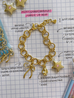 MIFFY GOLD CHARM BRACELET