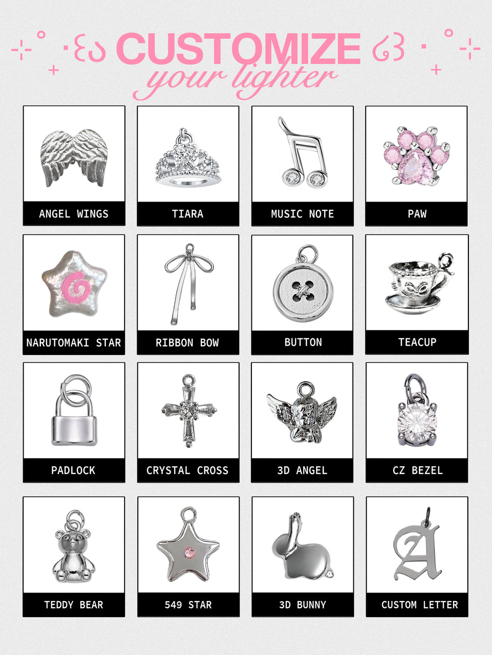 CUSTOM CHARM LIGHTER CASE