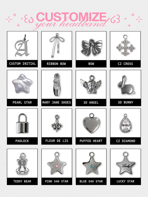 TINY TIARA CUSTOM CHARM HEADBAND