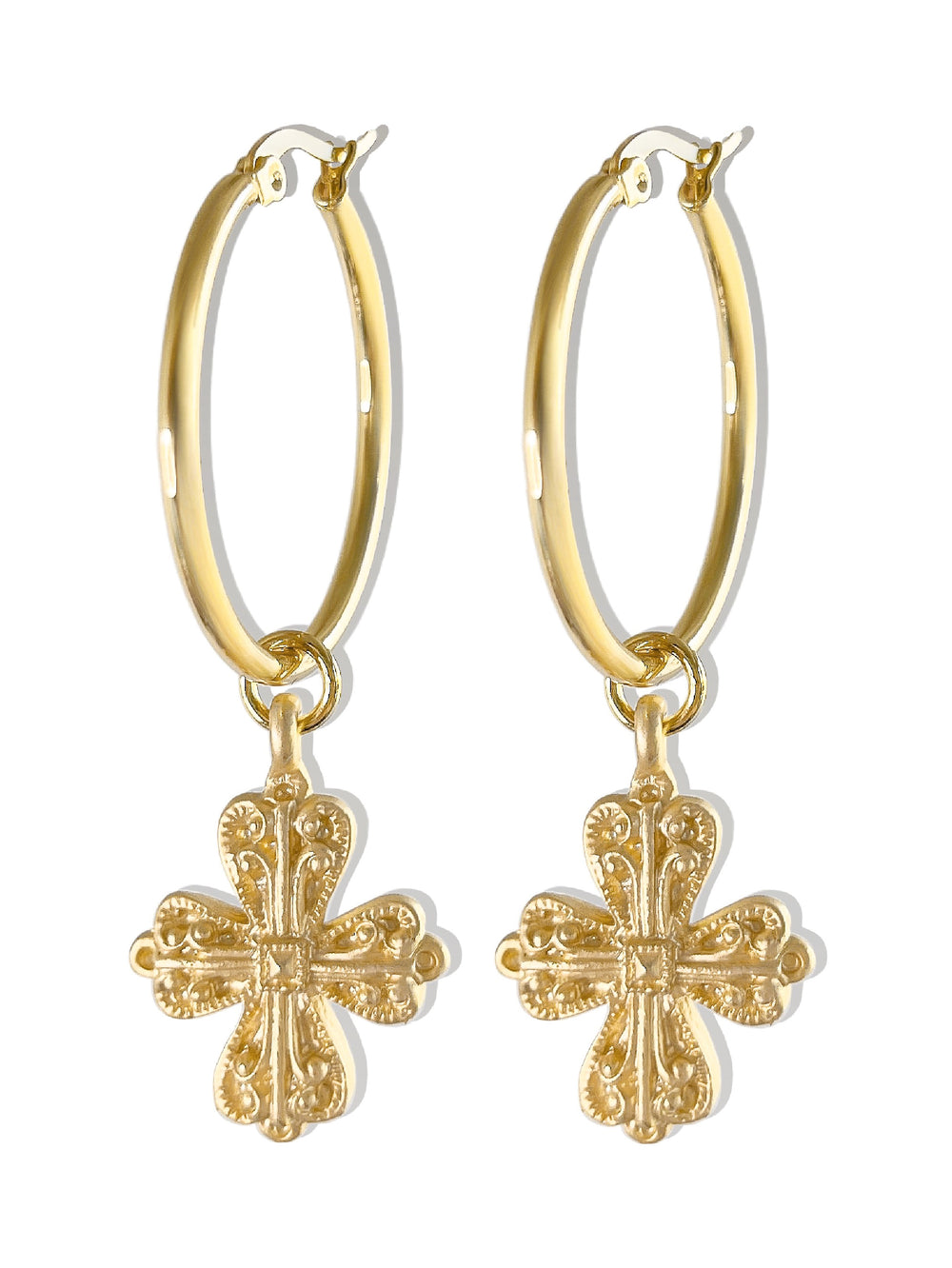 TUULI GOLD CROSS EARRINGS