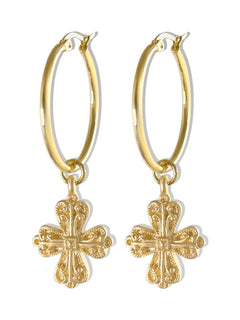 TUULI GOLD CROSS EARRINGS