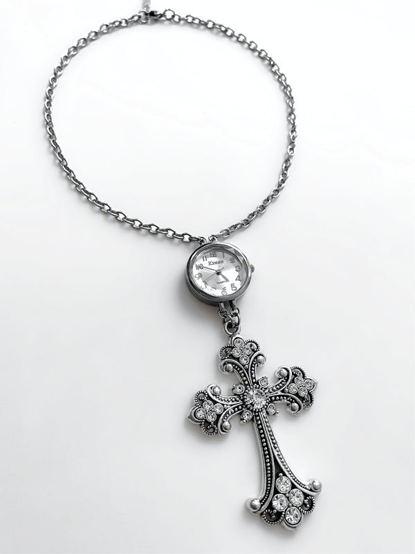 VENETA CROSS WATCH NECKLACE