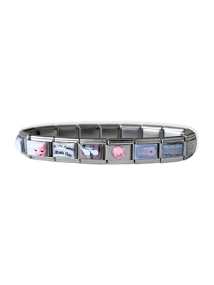 ANGELS HAVE PINK HAIR CHARM BRACELET