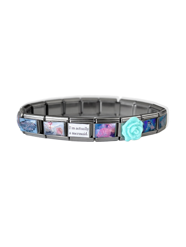 AQUAMARINE CHARM BRACELET