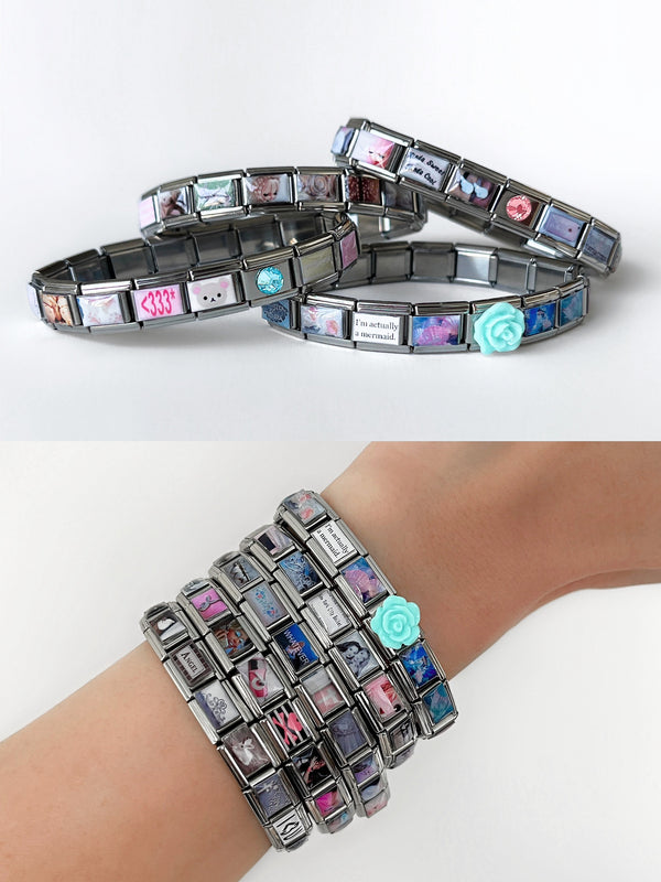 ANGELS HAVE PINK HAIR CHARM BRACELET