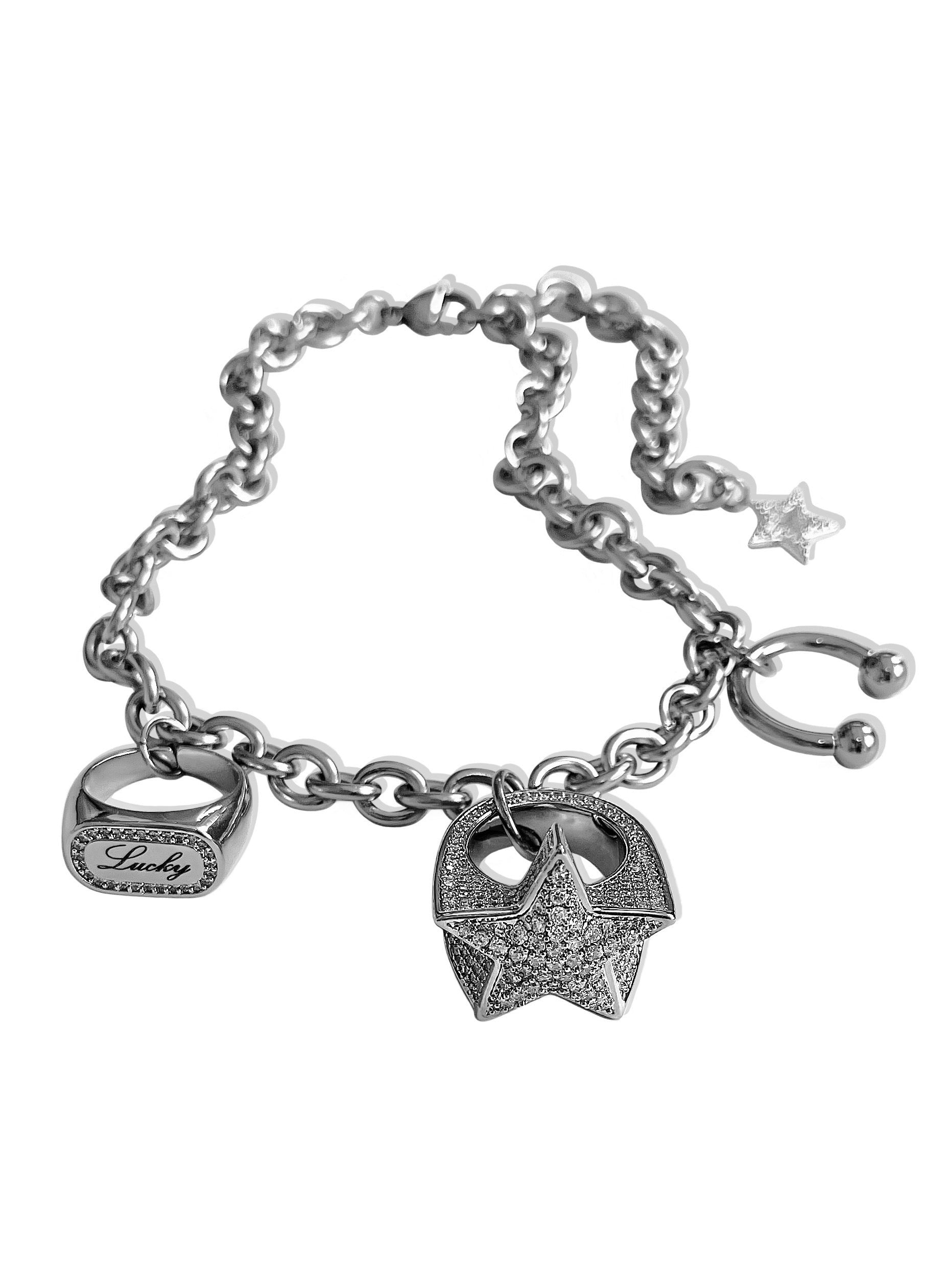 LUCKY STAR STATEMENT RING NECKLACE