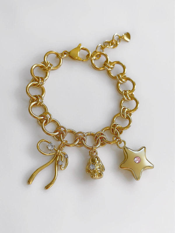 MIFFY GOLD CHARM BRACELET