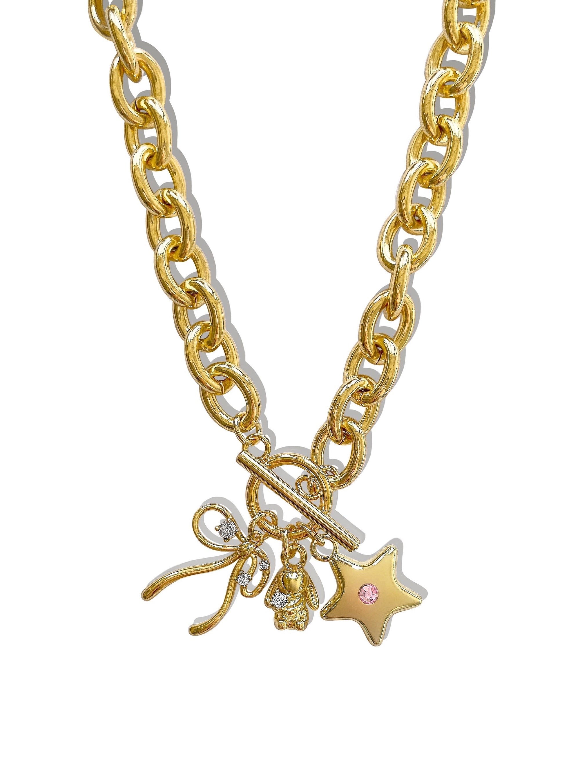 MIFFY GOLD CHARM NECKLACE