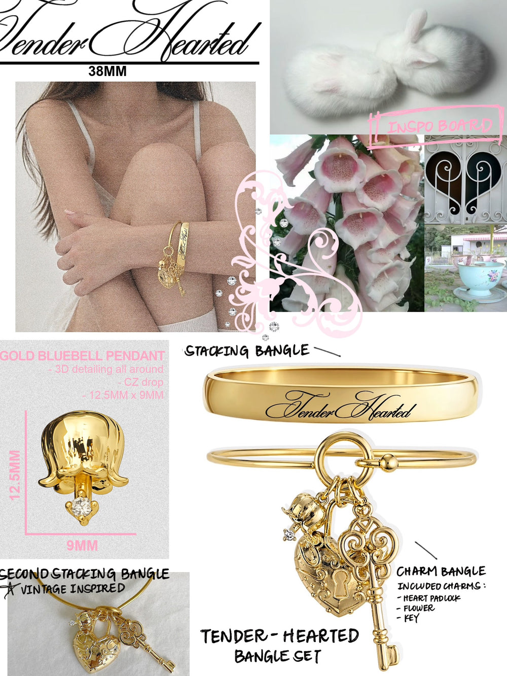 TENDER HEARTED BANGLE SET