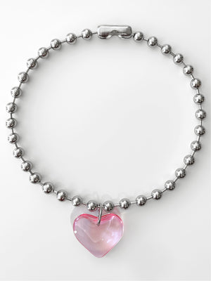 LIA HEART BALL CHAIN NECKLACE