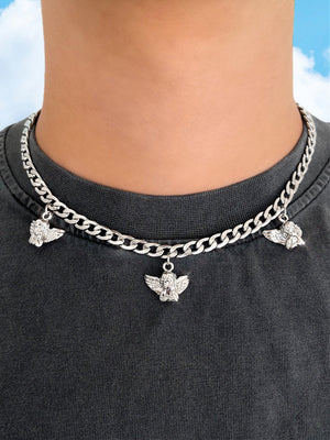 2.0 TRIPLE ANGEL CHAIN NECKLACE