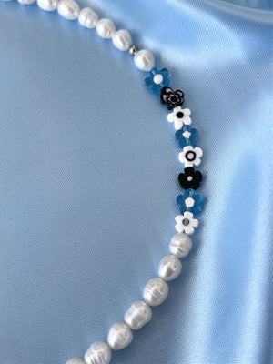 FORGET ME NOT FRESHWATER PEARL NECKLACE