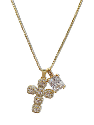 POSITANO GOLD CROSS NECKLACE