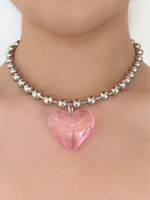 LIA HEART BALL CHAIN NECKLACE