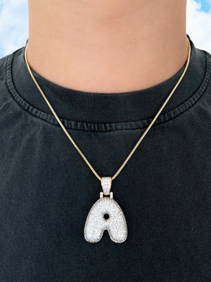 Diamond 'L' Bubble Letter Pendant Necklace | Letter pendant necklace, Letter  pendants, Necklace