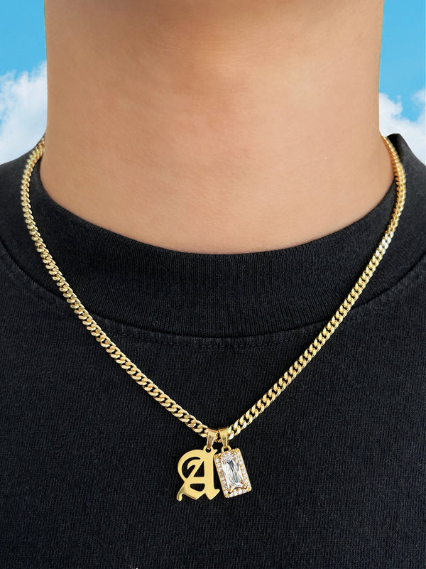 GOLD CUSTOM INITIAL CHARM CHAIN