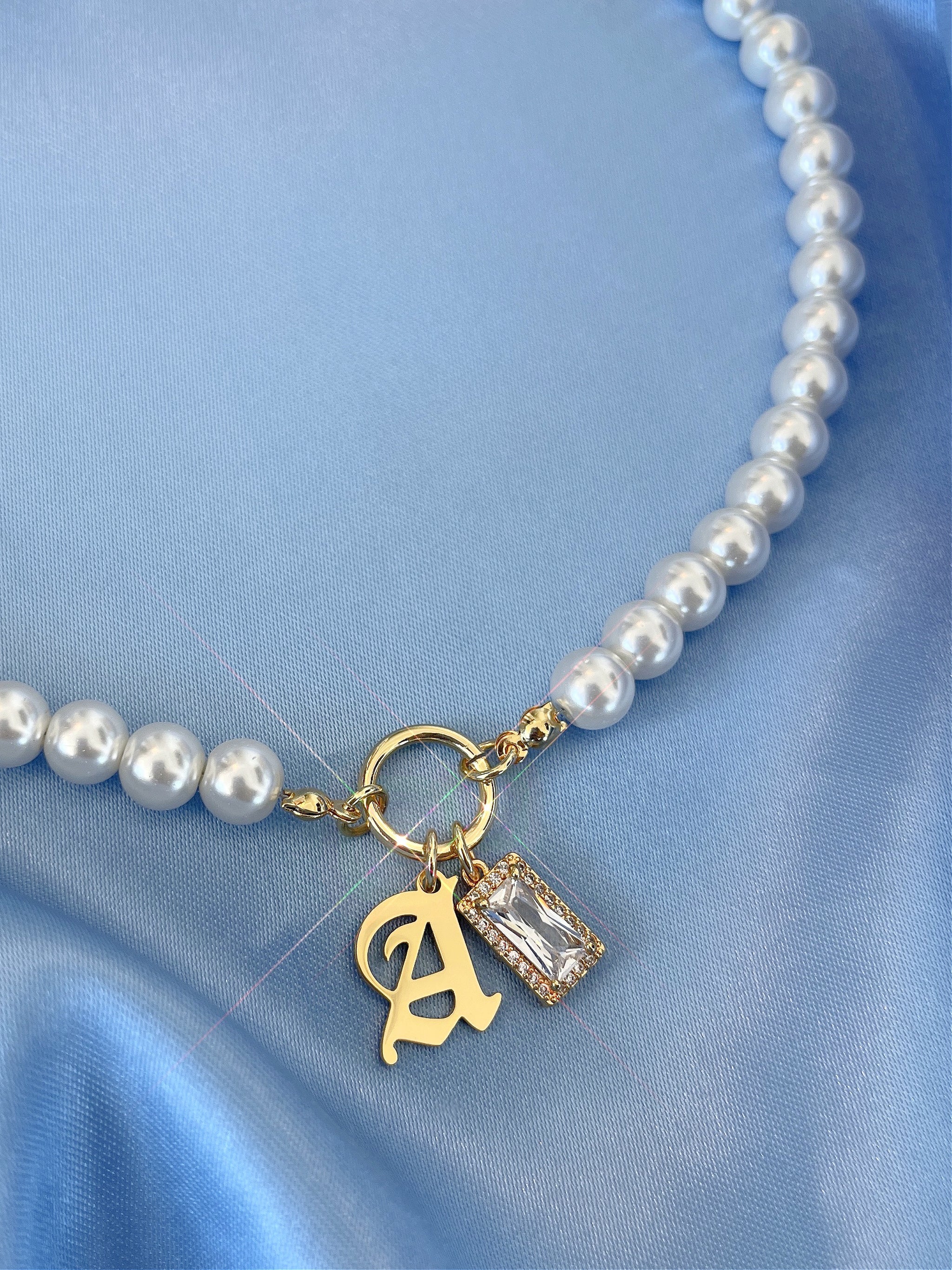 Pearl Initial Necklace – Gemilia