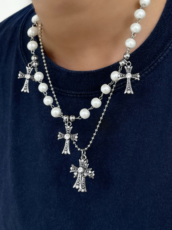 VENEZIA CROSS CHAIN NECKLACE