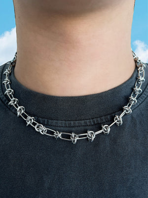 BARBED WIRE CHAIN NECKLACE