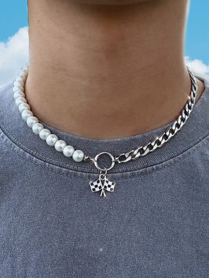 Sterling Silver Ania Haie Pearl Chunky Link Chain Necklace – ST Hopper