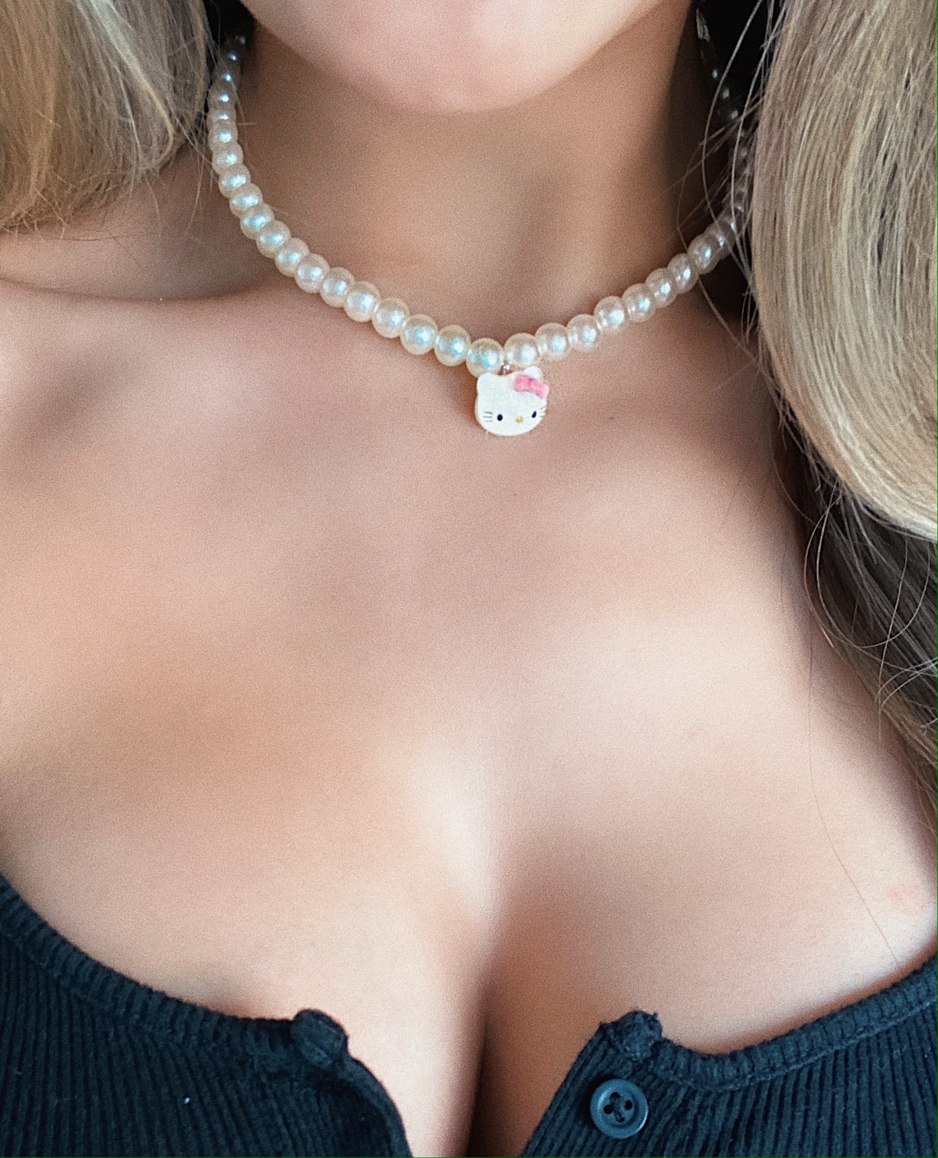 Mirror seesha pearl choker necklace tika set with chandbaali earrings