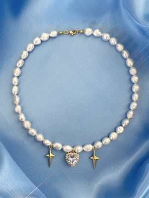STARS ALIGN FRESHWATER PEARL NECKLACE