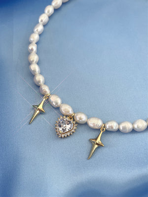 STARS ALIGN FRESHWATER PEARL NECKLACE