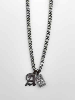 SILVER CUSTOM INITIAL CHARM CHAIN