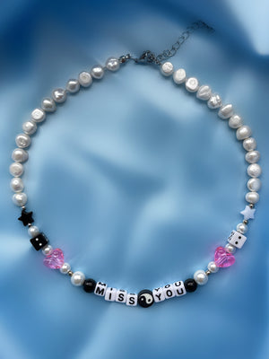 MISS YOU CUSTOM FRESHWATER PEARL NECKLACE