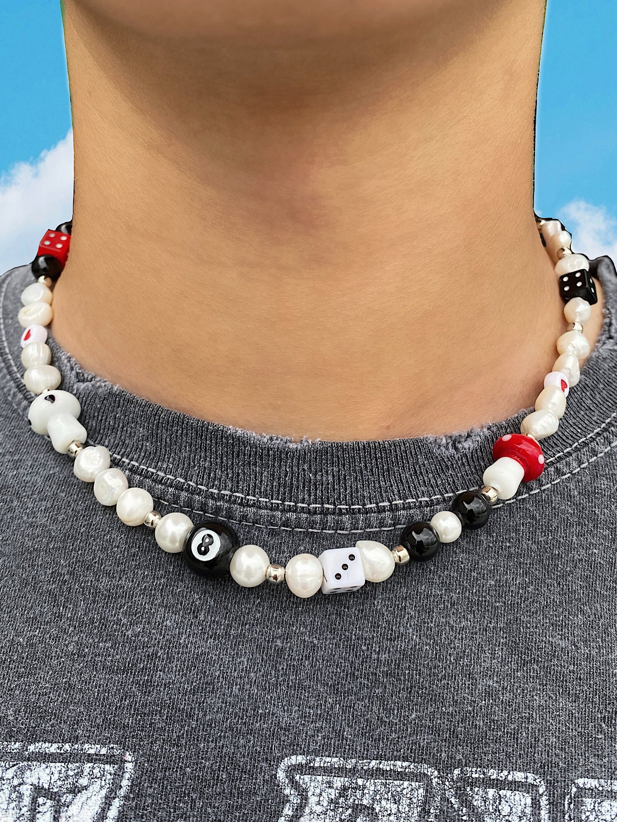 Beaded Pearl Necklace Kit: Locked Heart (Oyster) – Make This Universe